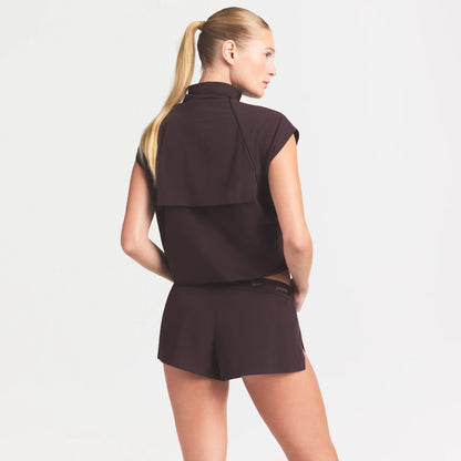 NikeSKIMS STRETCH NYLON RUNNER SHORT | DARK ROAST