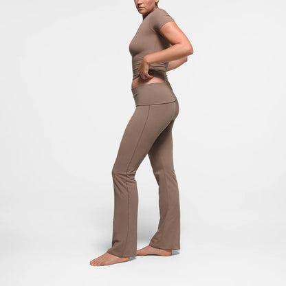 COTTON JERSEY FOLDOVER PANT | TRUFFLE