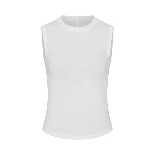 WORN IN JERSEY HIGH CREW TANK | SNOW