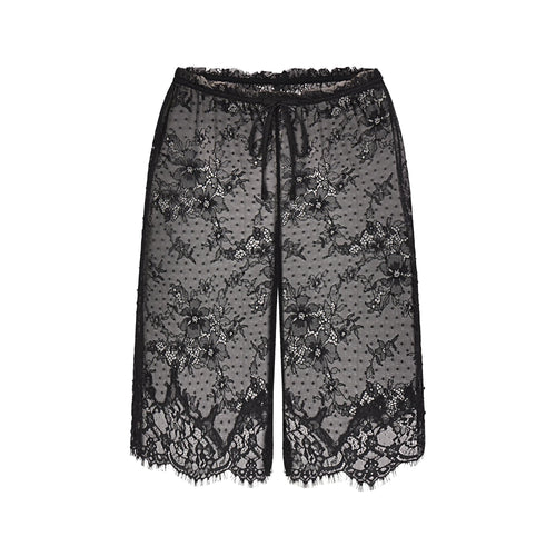 ULTRA FINE LACE LONG SHORT | OBSIDIAN