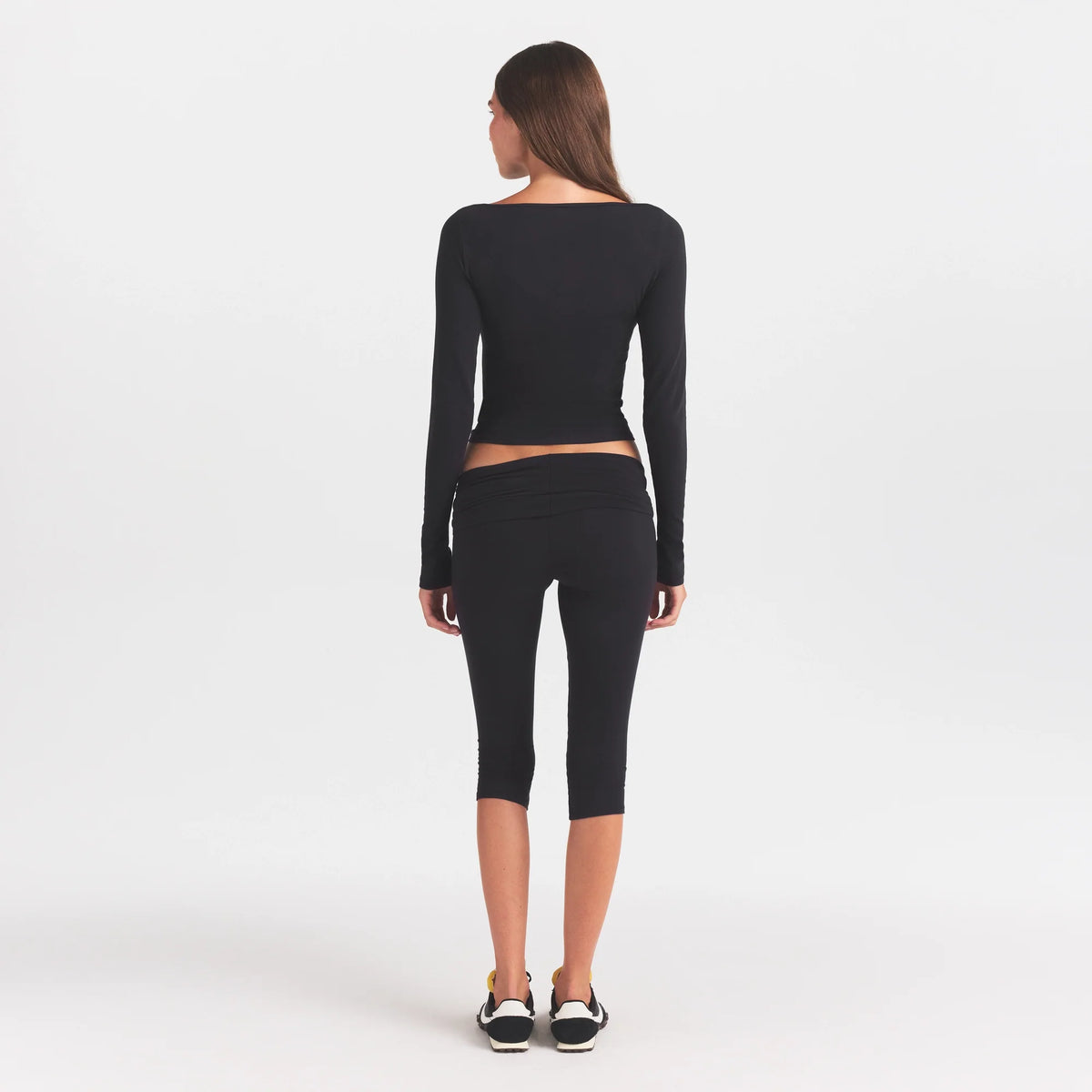 COTTON JERSEY FOLDOVER CAPRI | SOOT
