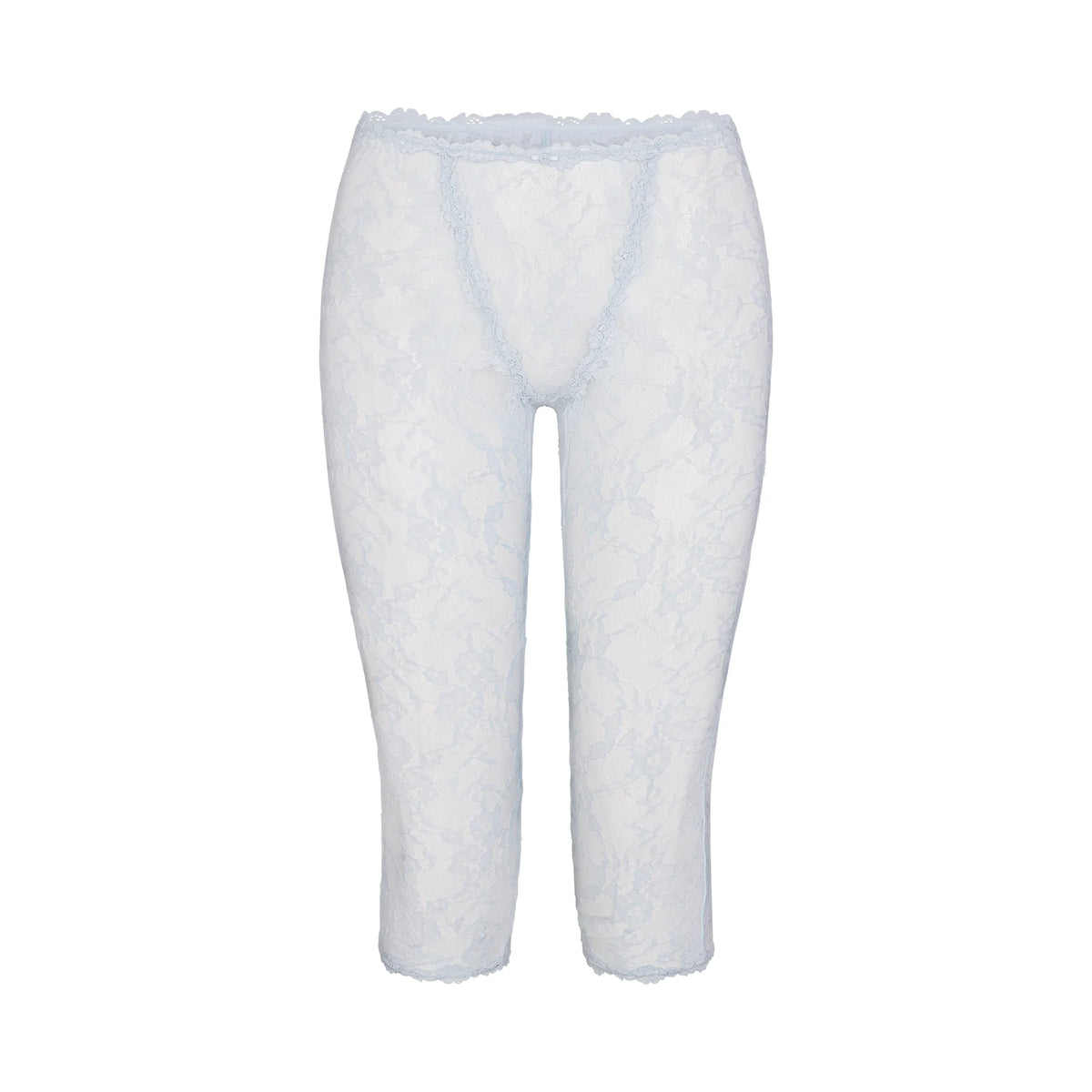 STRETCH LACE CAPRI | POWDER BLUE