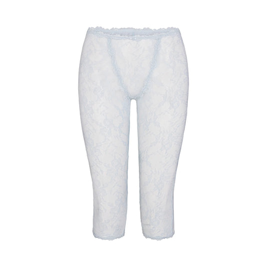 STRETCH LACE CAPRI | POWDER BLUE