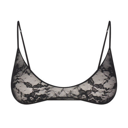 STRETCH LACE SKIMPY SCOOP BRALETTE | SOOT