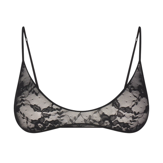 STRETCH LACE SKIMPY SCOOP BRALETTE | SOOT