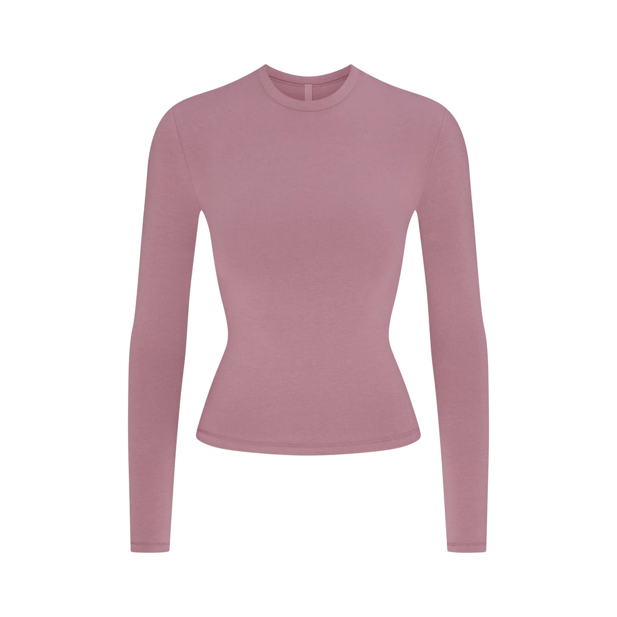COTTON JERSEY LONG SLEEVE T-SHIRT | MUTED MAUVE