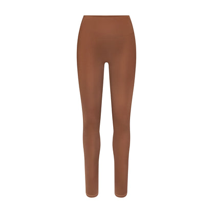 NikeSKIMS SATIN SHINE BONDED WAIST 26" LEGGING | CAROB BROWN