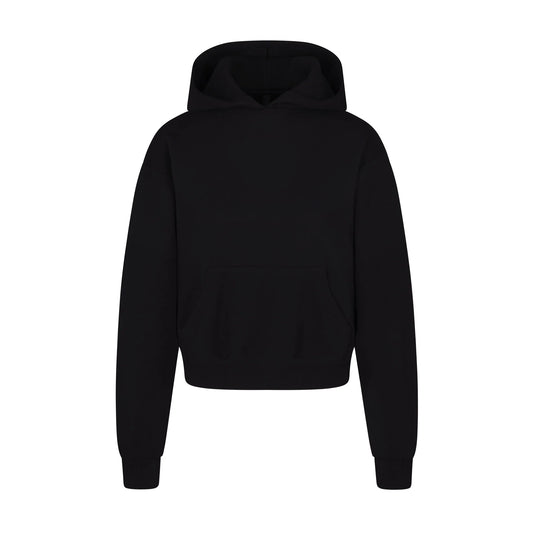 COTTON FLEECE HOODIE | ONYX