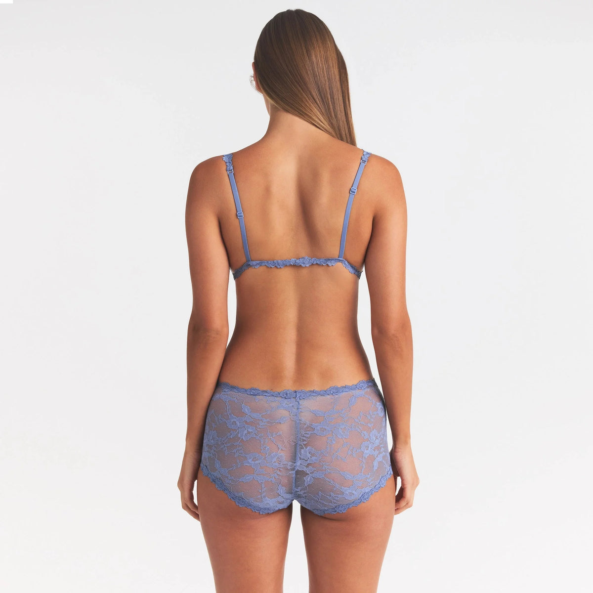STRETCH LACE BOY SHORT | SLATE