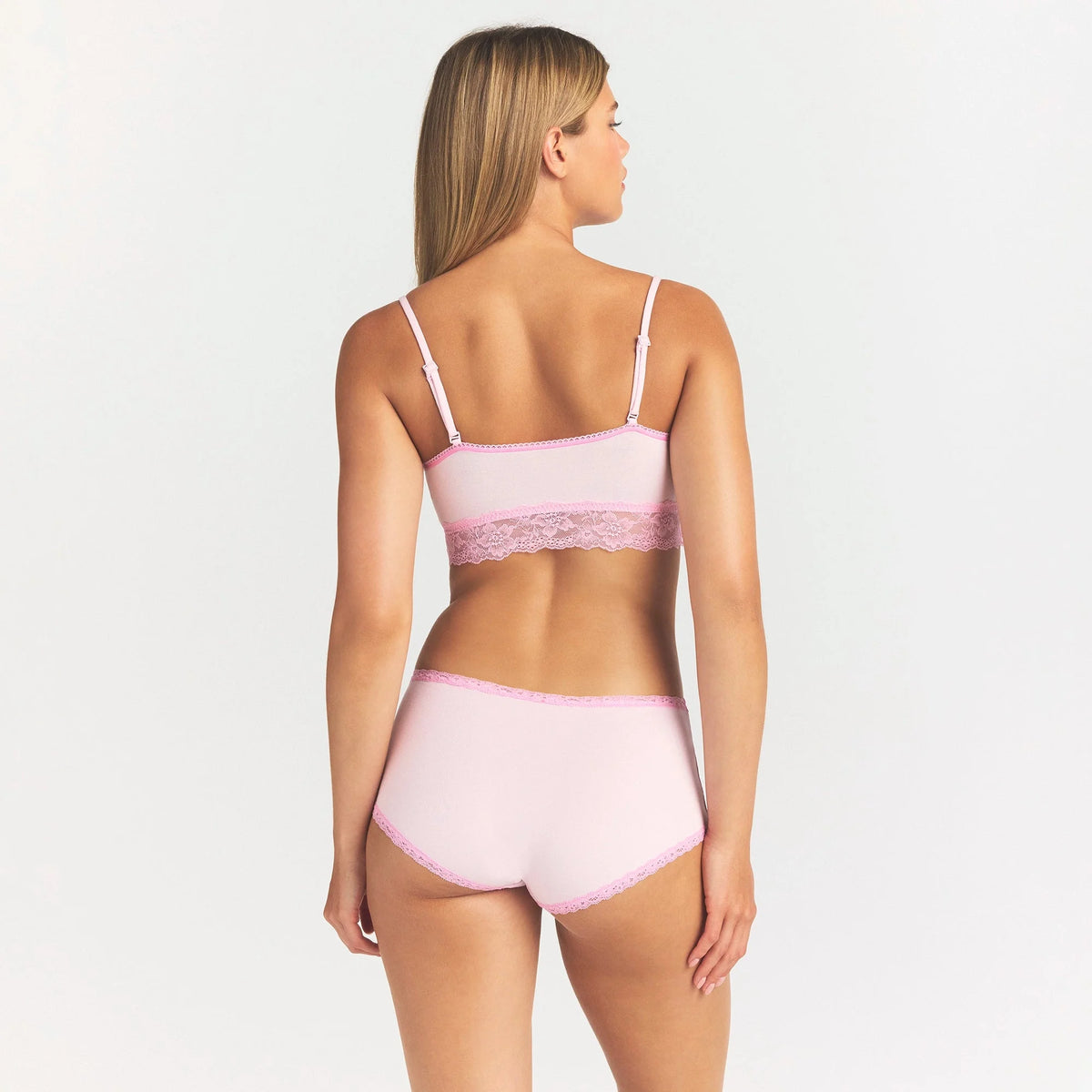 LIGHTWEIGHT COTTON LACE BOY SHORT | CHERRY BLOSSOM