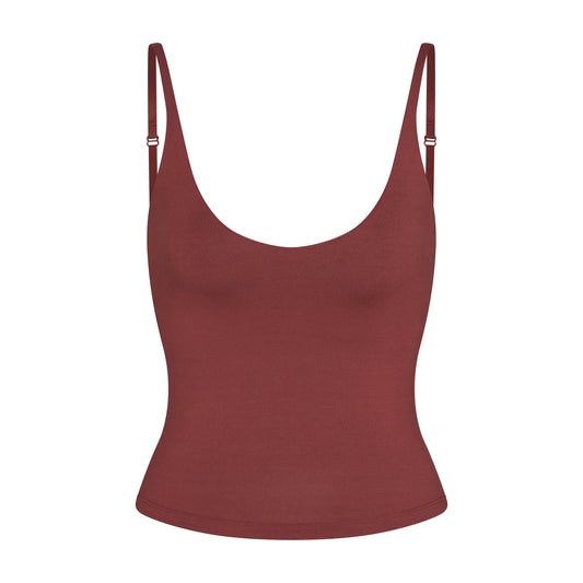SMOOTH LAYERS SCOOP NECK CAMI | HENNA