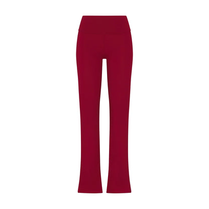 COTTON JERSEY FOLDOVER PANT | BRICK