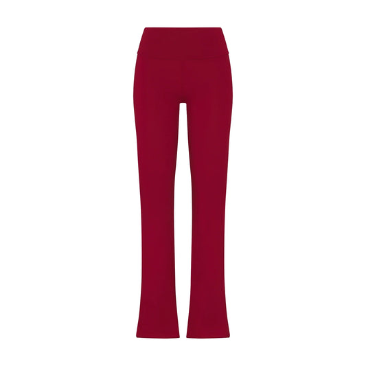 COTTON JERSEY FOLDOVER PANT | BRICK