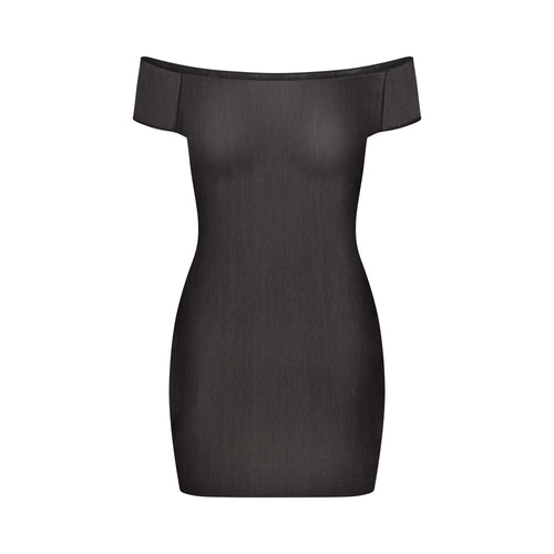 MESH COVER-UPS MINI DRESS | ONYX