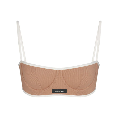COTTON RIB BALCONETTE BRA | SIENNA CONTRAST