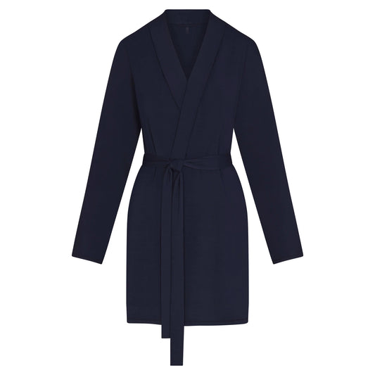 SKIMS SLEEP SHORT ROBE | NAVY