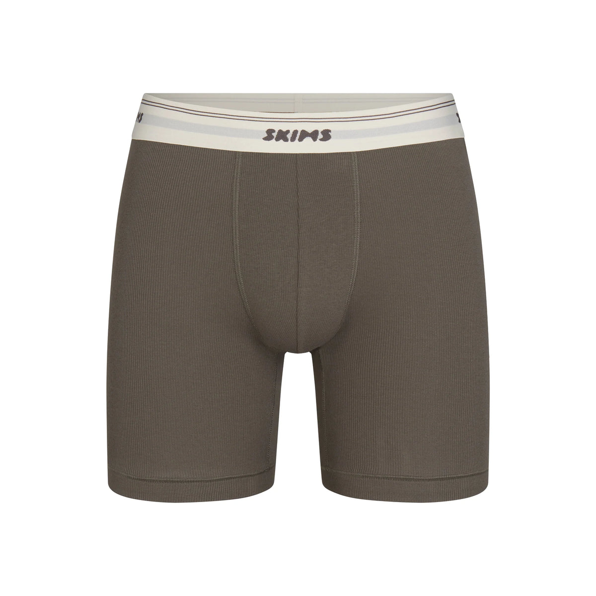 SKIMS COTTON RIB MENS 5" BOXER BRIEF | JUNGLE