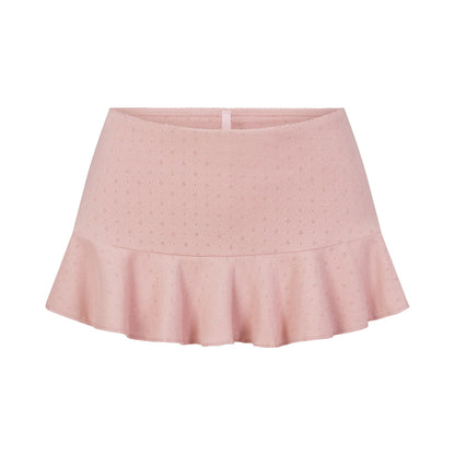 HEAVY POINTELLE MINI SKORT | MORGANITE