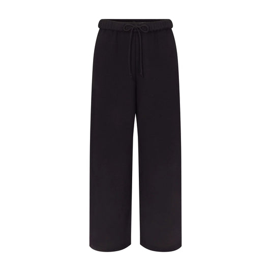 COTTON FLEECE STRAIGHT LEG PANT | ONYX