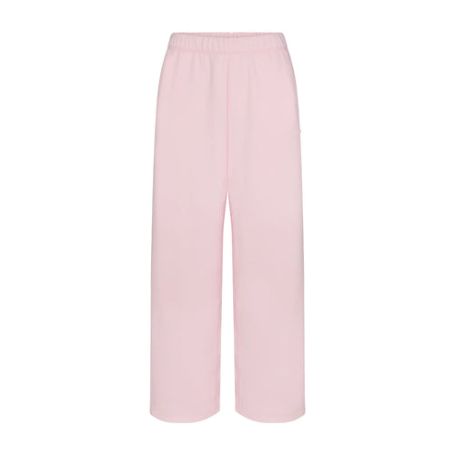 COTTON FLEECE OVERSIZED STRAIGHT LEG PANT | CHERRY BLOSSOM