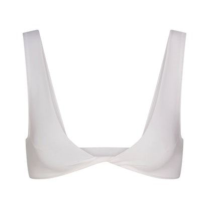 RAW EDGE MICRO PLUNGE BRALETTE | SNOW