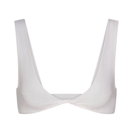 RAW EDGE MICRO PLUNGE BRALETTE | SNOW