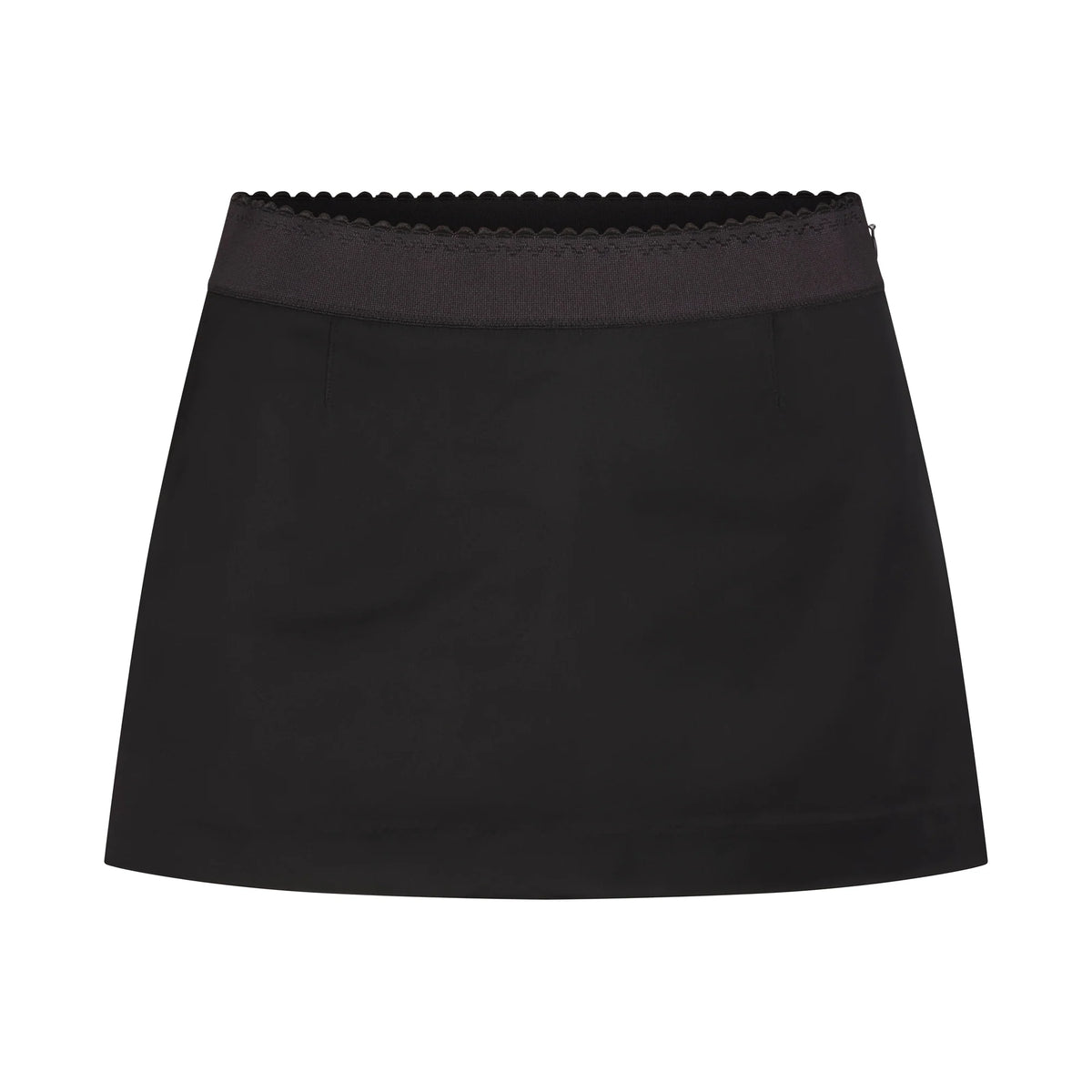 SATIN MINI SKIRT | OBSIDIAN