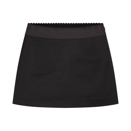 SATIN MINI SKIRT | OBSIDIAN