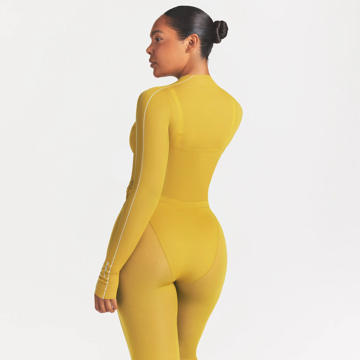 NikeSKIMS WEIGHTLESS LAYERS MOCK NECK LONG SLEEVE TOP | CITRINE