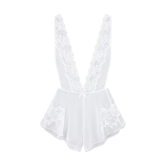SKIMS ROMANCE PLUNGE TEDDY | IVORY