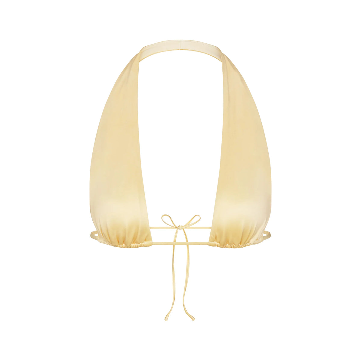 SATIN SWIM HALTER BIKINI TOP | MARZIPAN