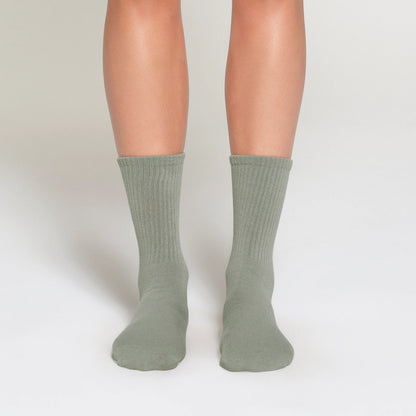 RIBBED CREW SOCK | MINERAL