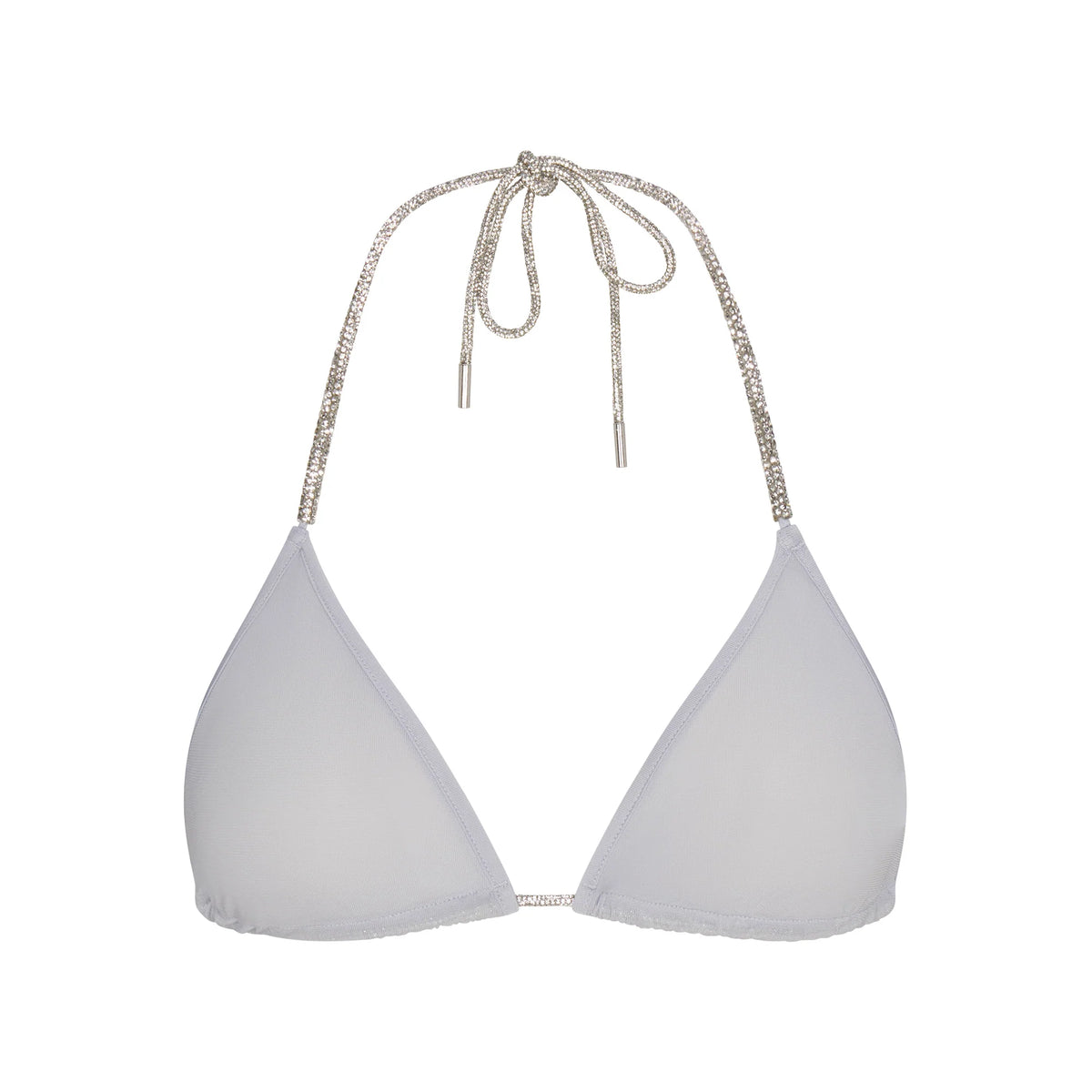RHINESTONE KNIT TRIANGLE BRALETTE | ZEN BLUE
