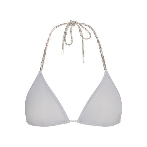 RHINESTONE KNIT TRIANGLE BRALETTE | ZEN BLUE
