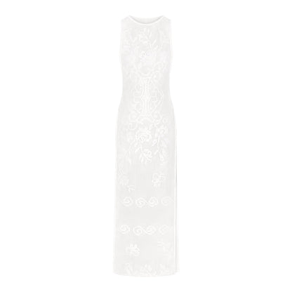 LACE COVER-UPS LONG DRESS | SNOW