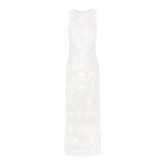 LACE COVER-UPS LONG DRESS | SNOW