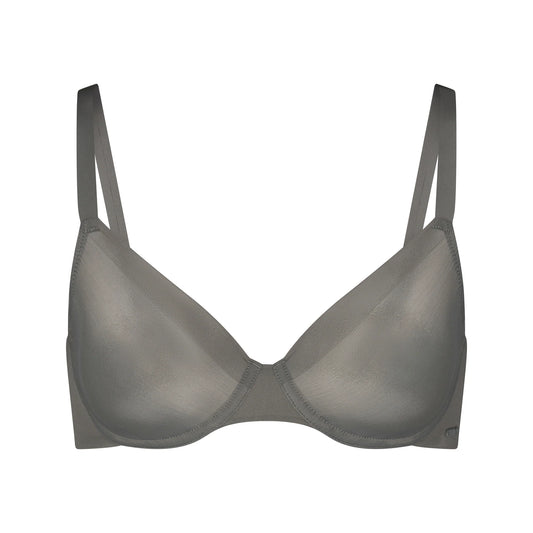 NO SHOW UNLINED DEMI BRA | GUNMETAL