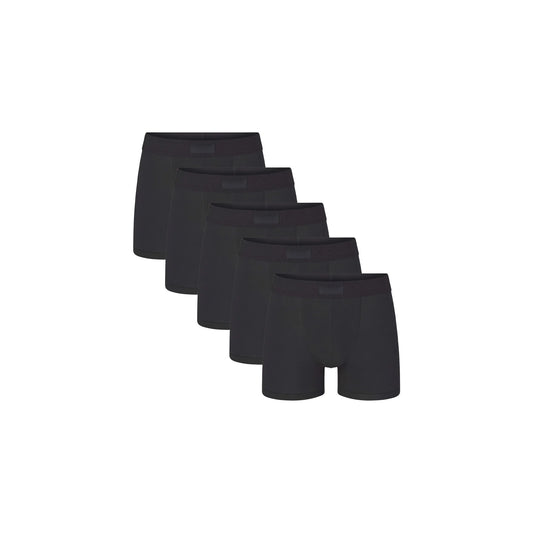 SKIMS COTTON MENS 3" BOXER BRIEF 5-PACK | ONYX