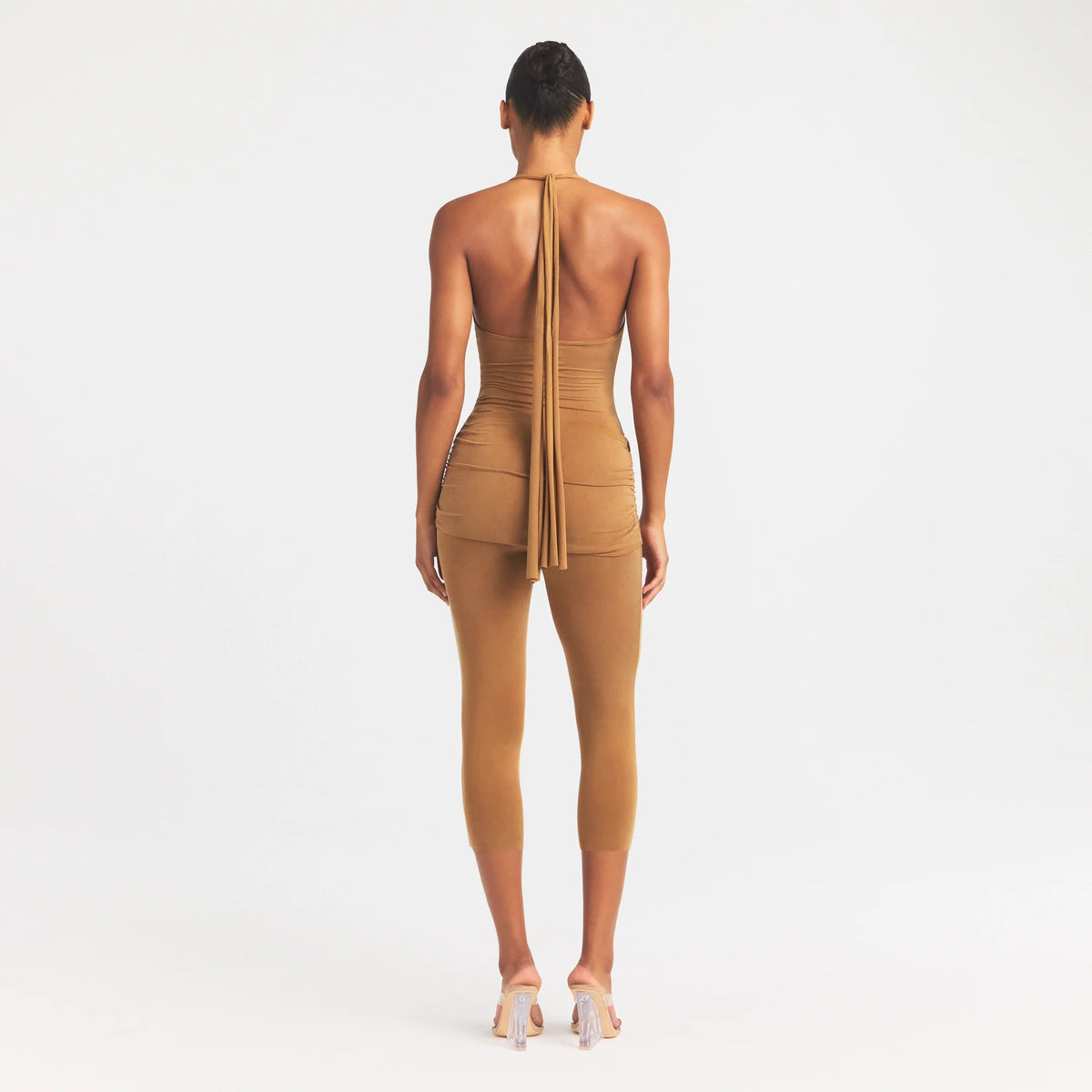 CUPRO JERSEY WRAP CAPRI | ALMOND
