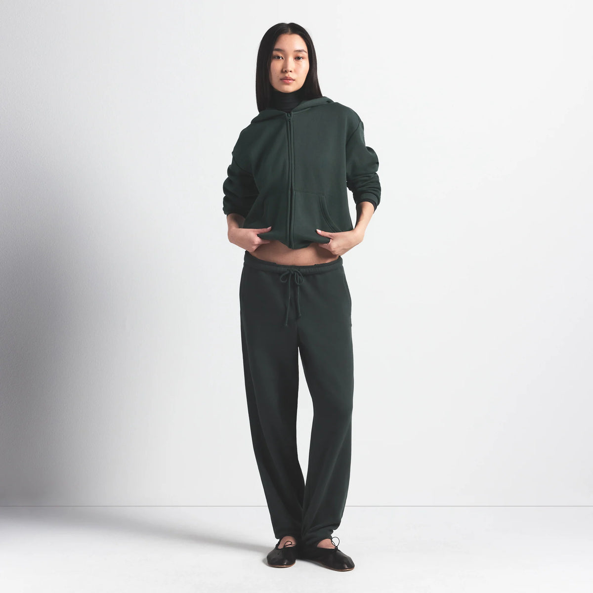 COTTON FLEECE JOGGER | SPRUCE