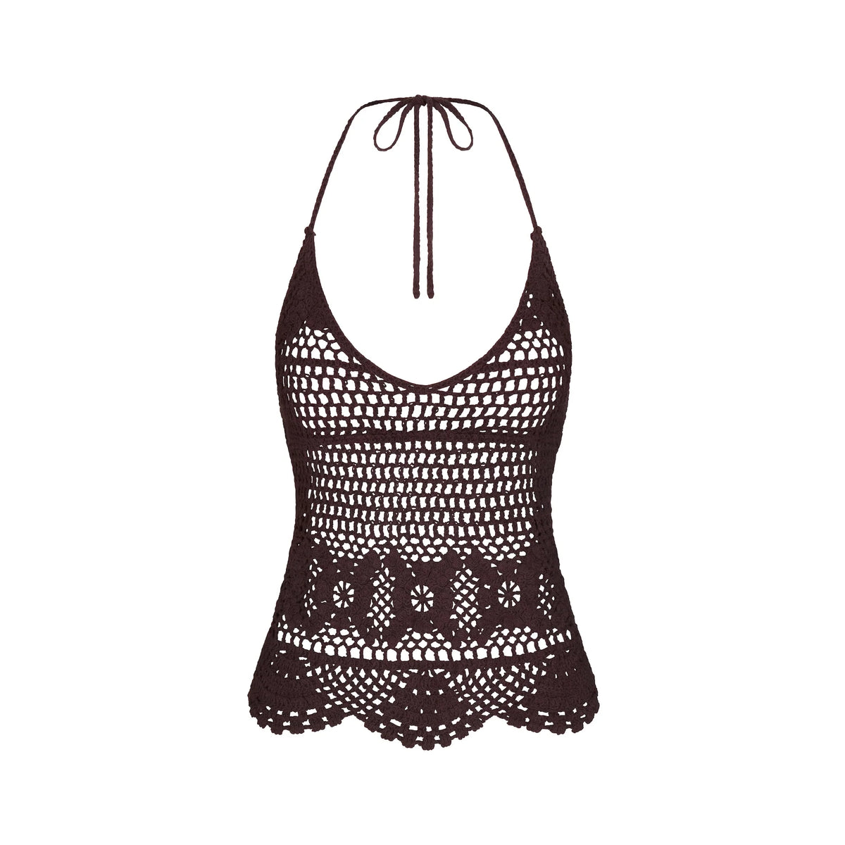 SWIM COVER-UPS CROCHET HALTER CAMI TOP | PHOENIX