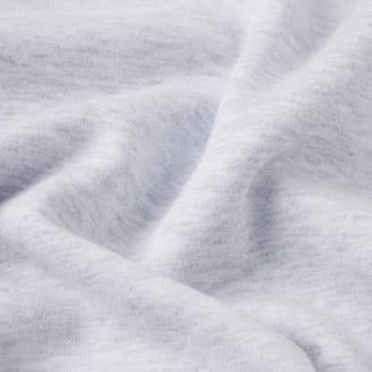 COTTON FLEECE OVERSIZED SLEEVELESS HOODIE | LIGHT HEATHER GREY