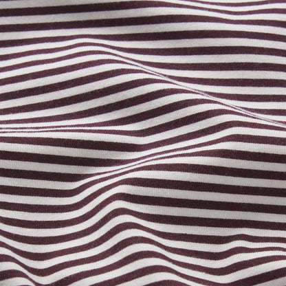 LIGHTWEIGHT COTTON LOGO PICOT CAMI AND BOY SHORT SET | CURRANT FEEDER STRIPE