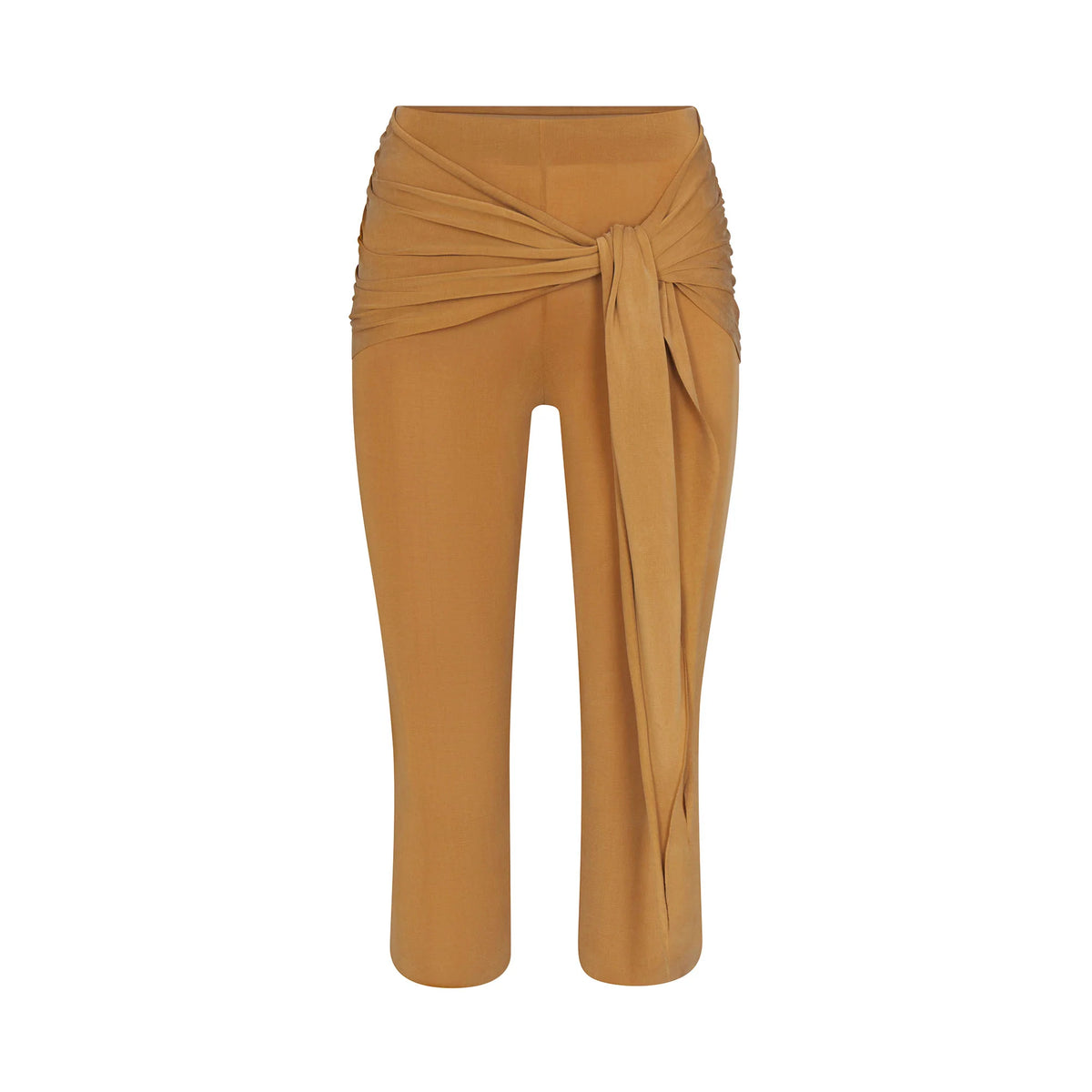 CUPRO JERSEY WRAP CAPRI | ALMOND