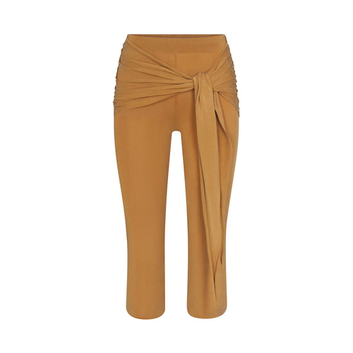 CUPRO JERSEY WRAP CAPRI | ALMOND