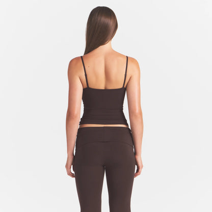 COTTON JERSEY CAMI | ESPRESSO