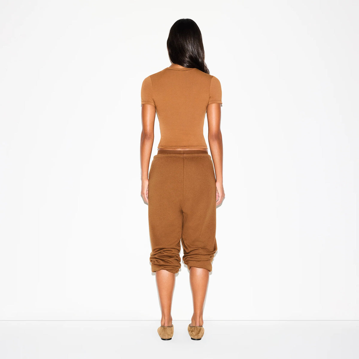 COTTON FLEECE JOGGER | BISON